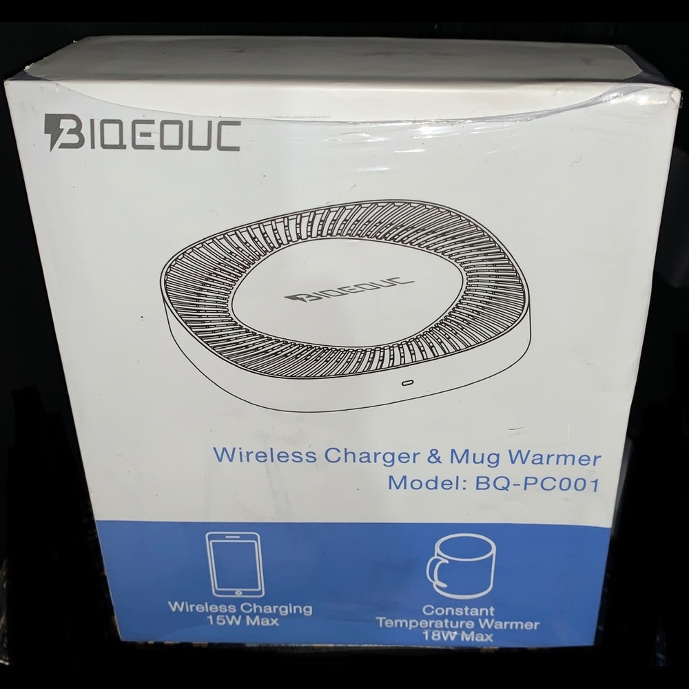 NIB (factory sealed) BiQeouc Wireless Charger & Mug Warmer